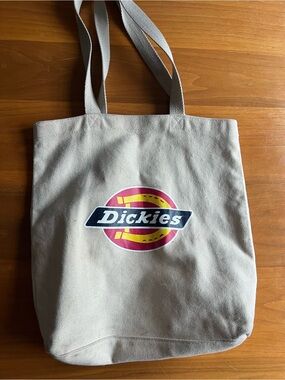 Dickies Natural Canvas Tote with Multicolor Logo